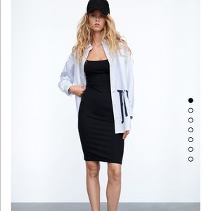 Zara black midi dress with straps